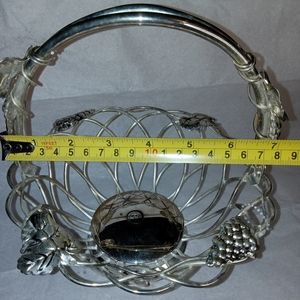 Vintage Godinger silver plated wire basket